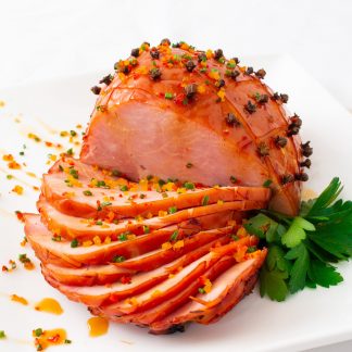Honey Glazed Gammon Ham with Apple Cider Sauce
