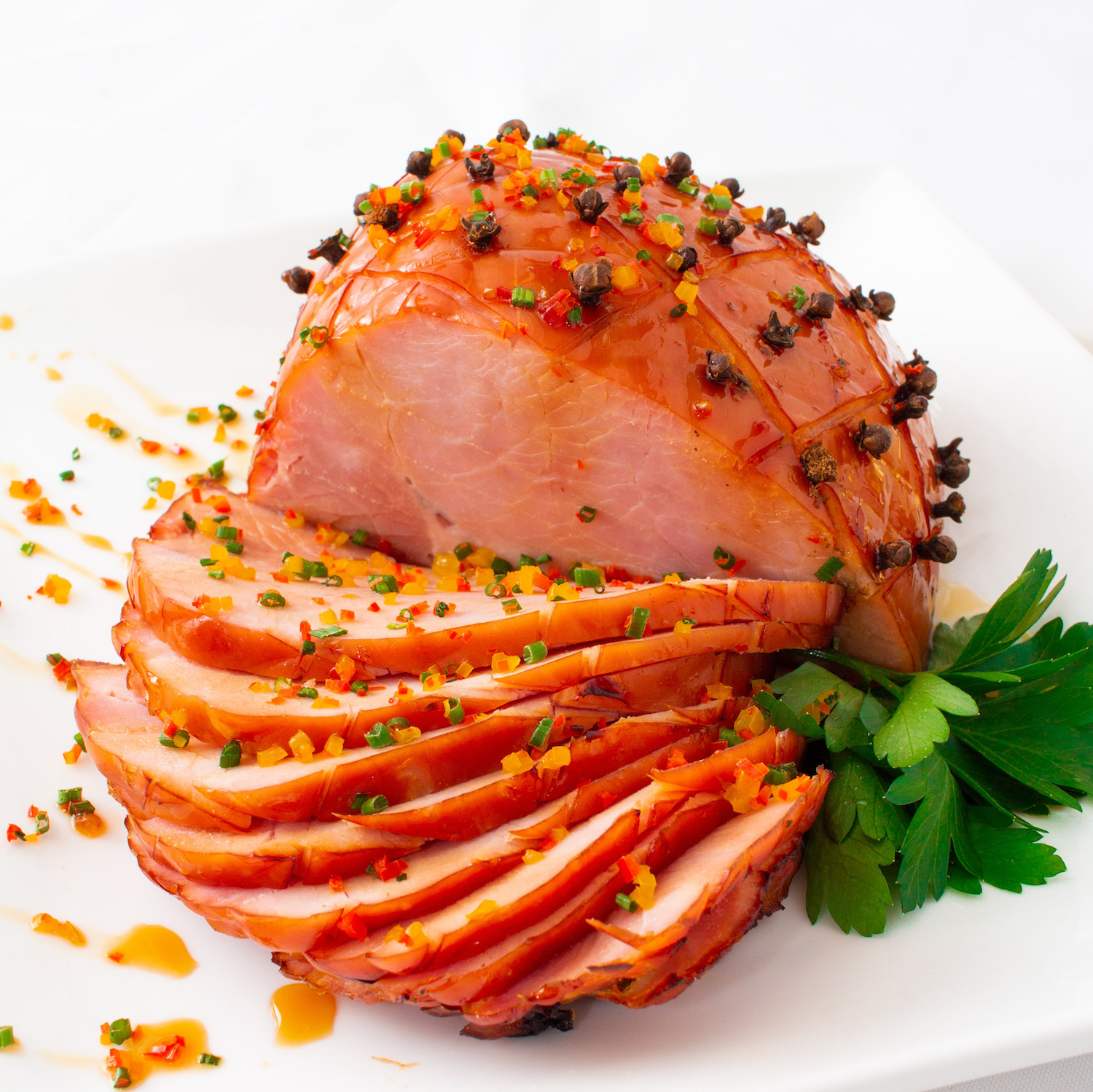 Honey Glazed Gammon Ham with Apple Cider Sauce