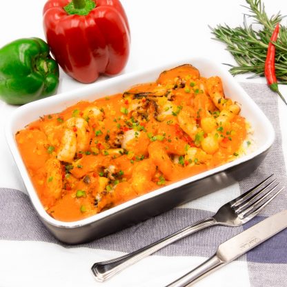 金瓜汁焗海鮮飯 Baked Seafood and Rice with Pumpkin Cream Sauce