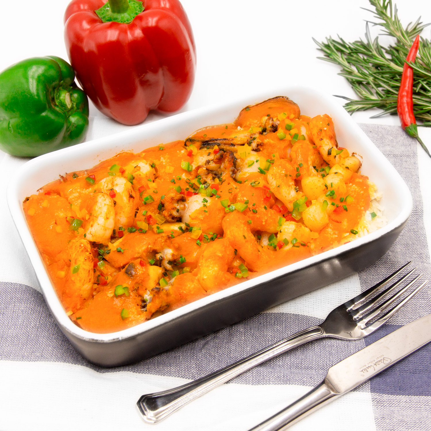 金瓜汁焗海鮮飯 Baked Seafood and Rice with Pumpkin Cream Sauce