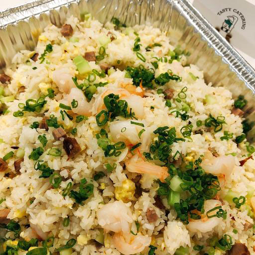 Barbecued Pork and Shrimps Fried Rice