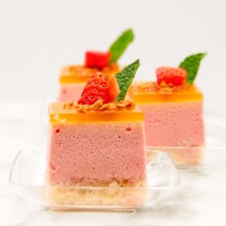 Blood Orange and Strawberry Mousse Cake