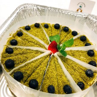 Matcha Peach Cake