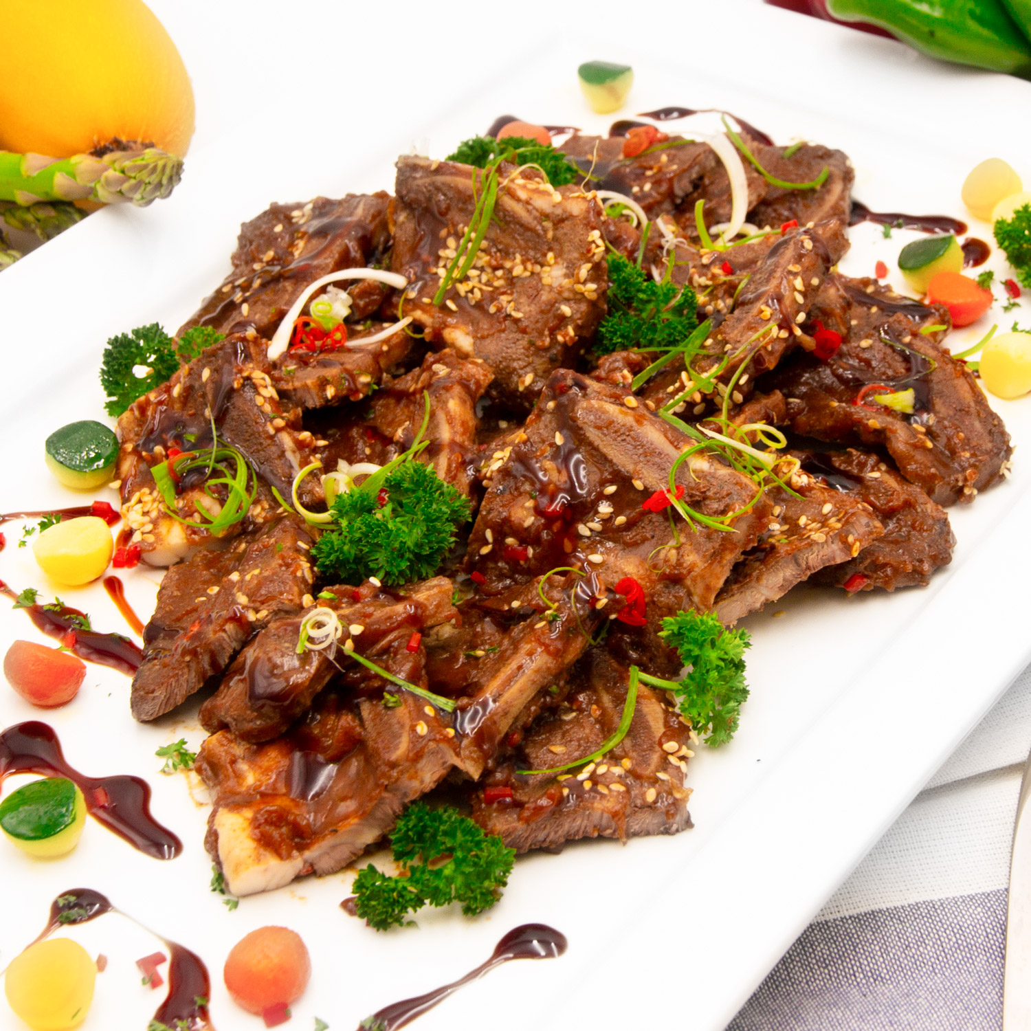 芝麻照燒汁燴牛仔骨 Sesame Teriyaki Beef Short Ribs